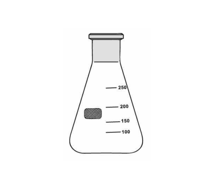 Flask, Erlenmeyer, Narrow mouth ,Flask length Joint, Graduated