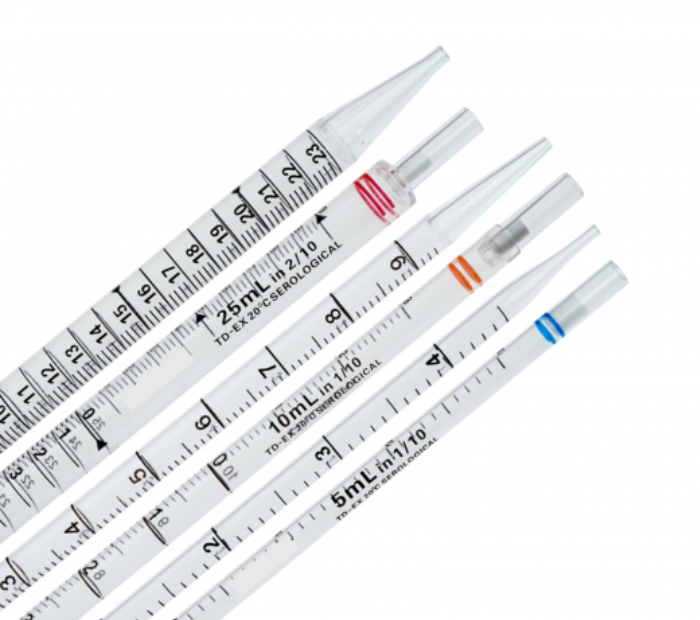 Plastic Serological Disposable Pipettes, Sterile, Individually Wrapped