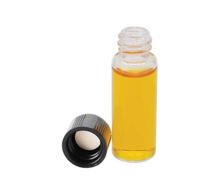 Clear Glass Sample Vials with Polyvinyl Faced Pulp Lined Phenolic Screw Caps